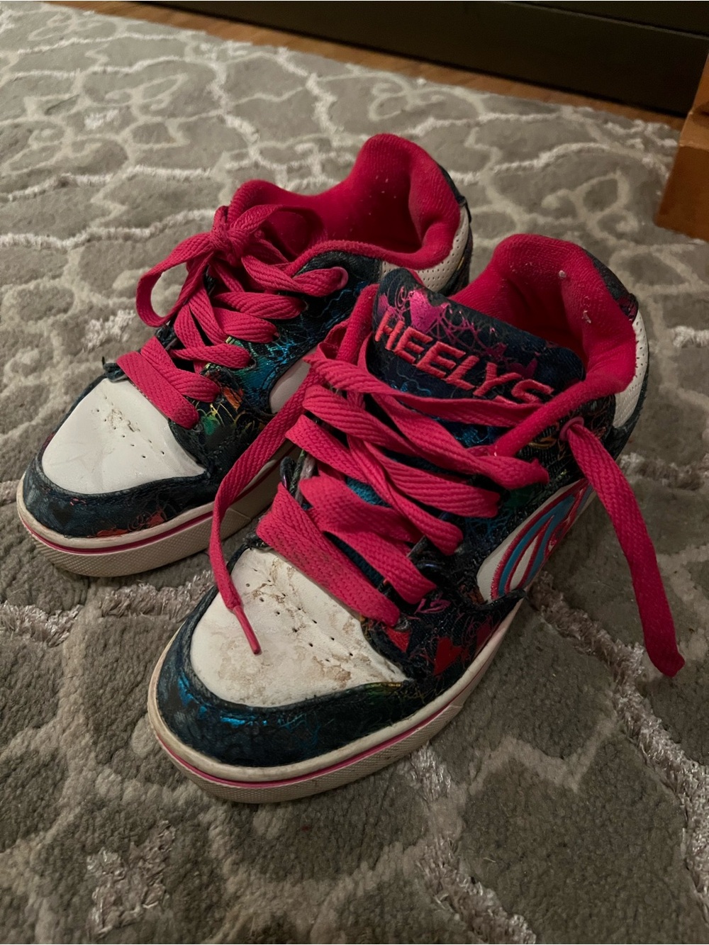 Heelys Kids White and Hot Pink Lace-Up Skate Sneakers